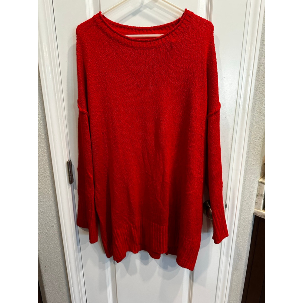 Red Crew Neck Sweater XL Unbranded
